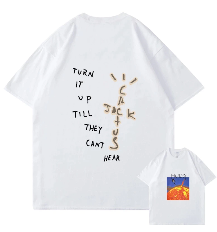 Turn it up till they can’t heart cactus jack t-shirt